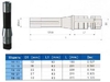 Оправка с хв-ком R8 (7/16"- 20UNF) / d22-L206 для дисковыз фрез "CNIC" (cnic53894)