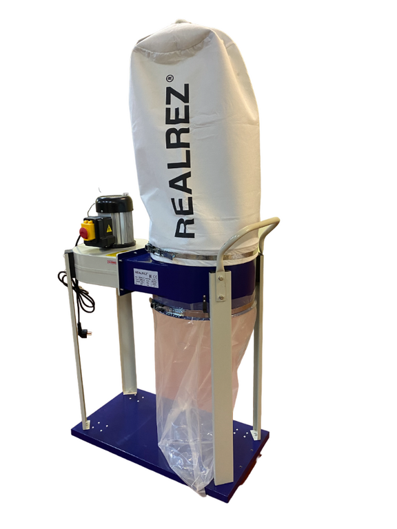 Вытяжка для стружки REALREZ FM230 L1 220V со шлангом D100 L1m — фото 2