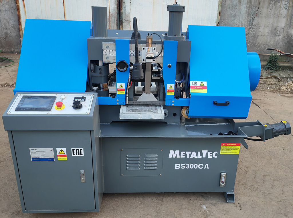 Автоматический колонный ленточнопильный станок MetalTec BS 300 ZA поворот до 60° — фото 2