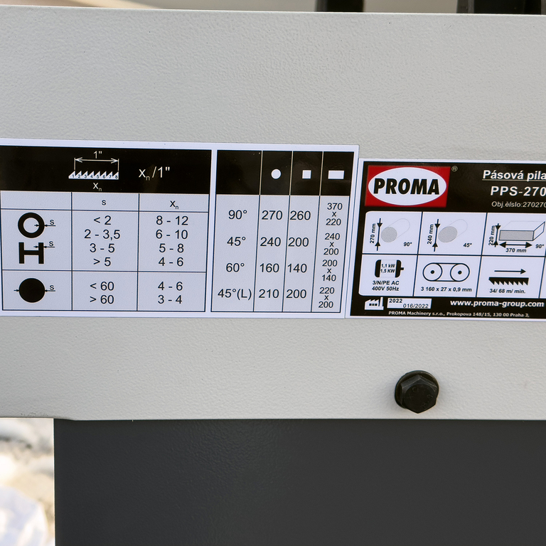 Полуавтоматический ленточнопильный станок Proma PPS-270HPA (27027000) — фото 4